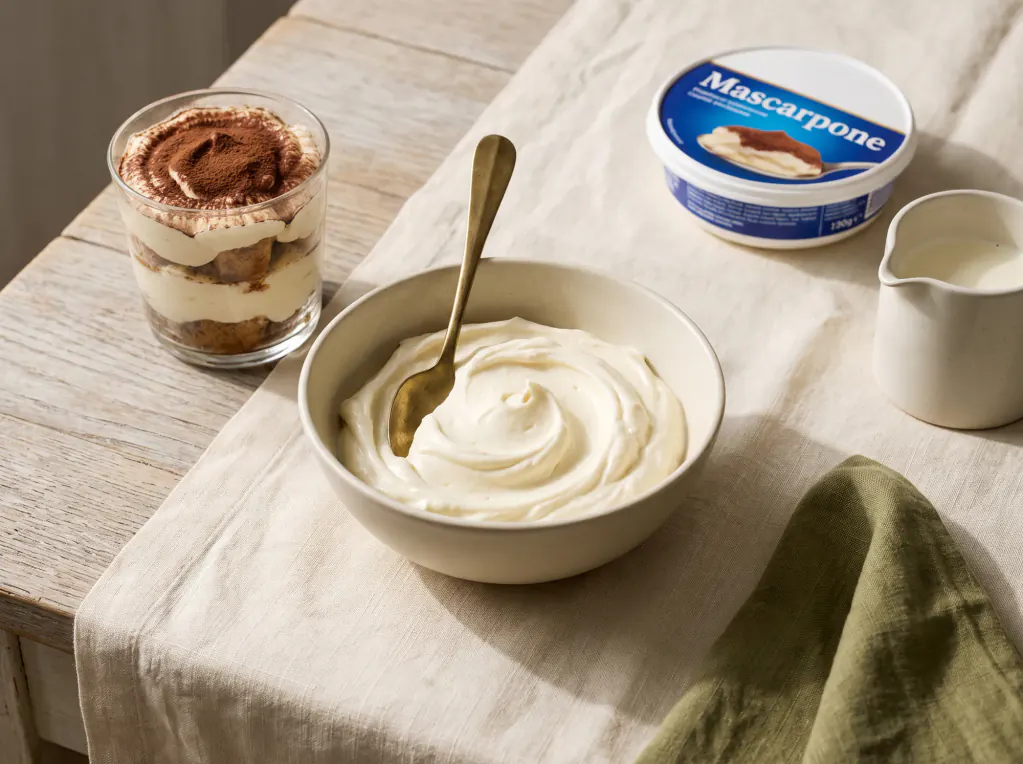 Creme de mascarpone — o prato pronto