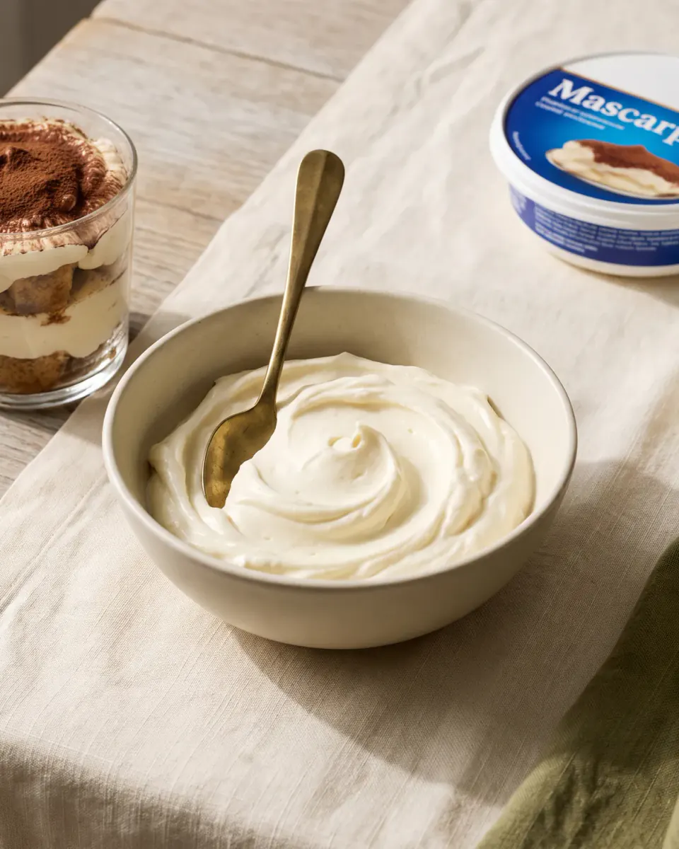Crema de mascarpone — el plato terminado