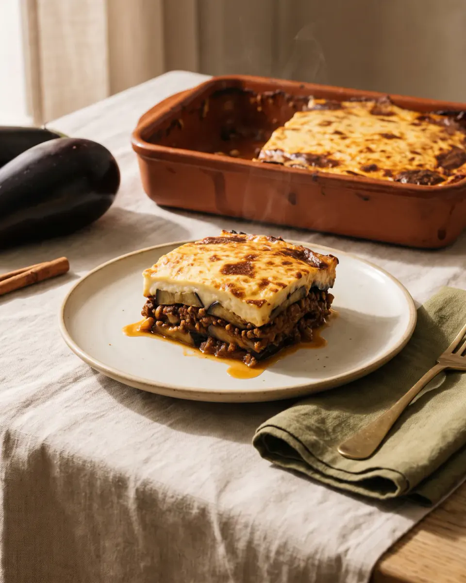 Moussaka — the finished dish