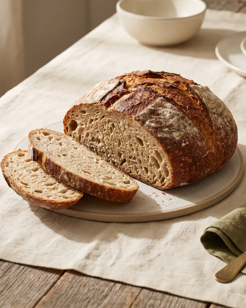 No-Knead Dutch Oven Bread — the finished dish