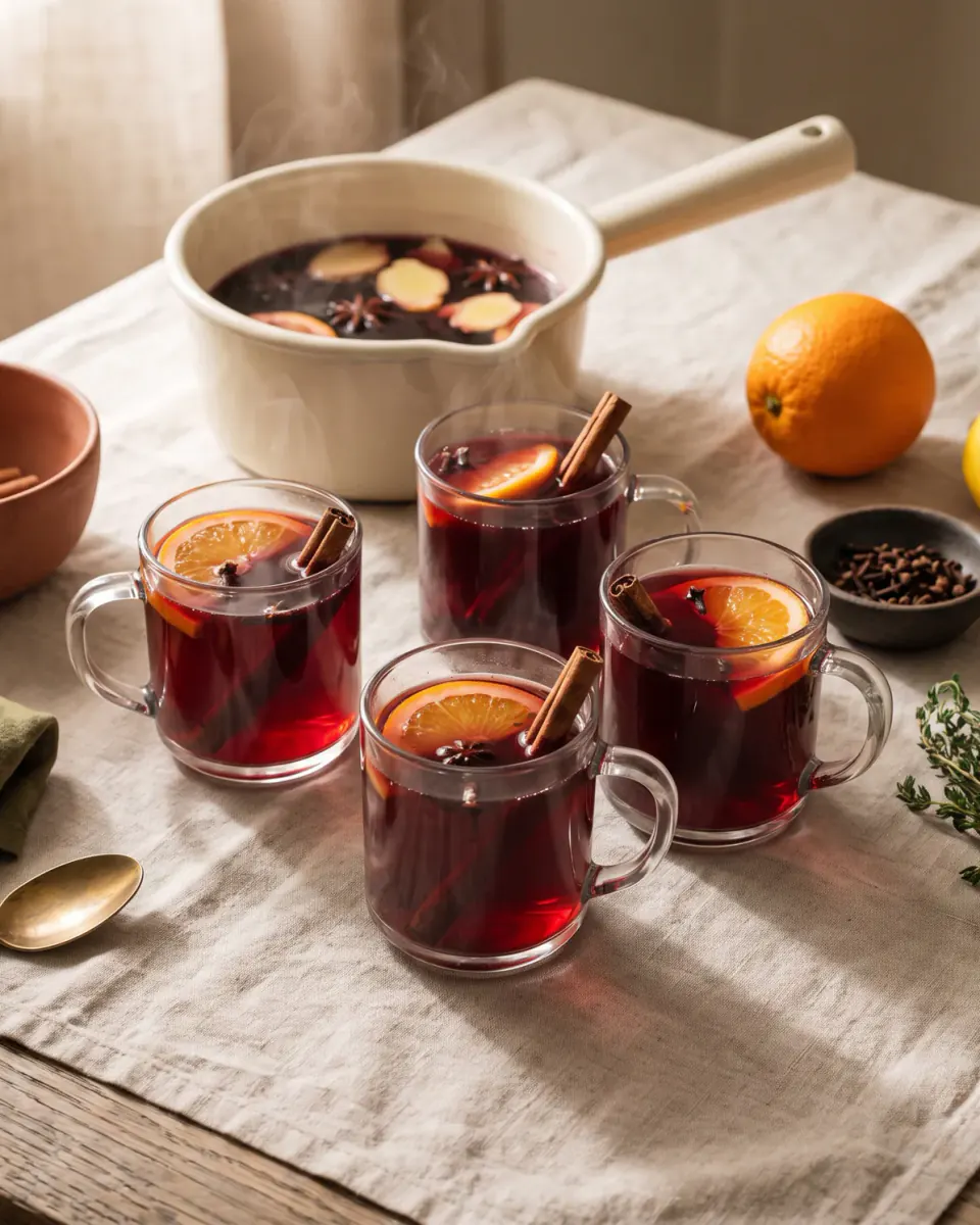 Non-Alcoholic Mulled Punch — the finished dish