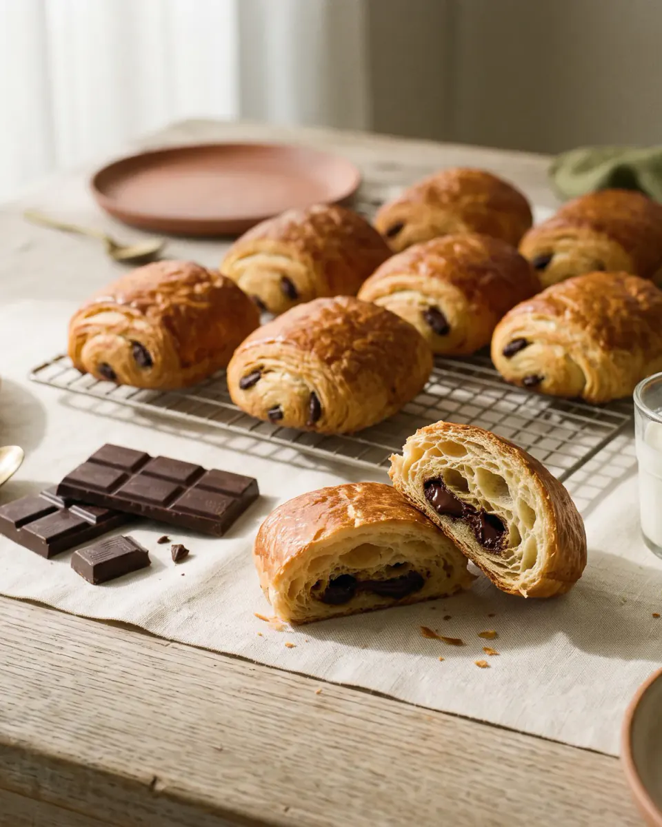 Napolitanas de chocolate — el plato terminado