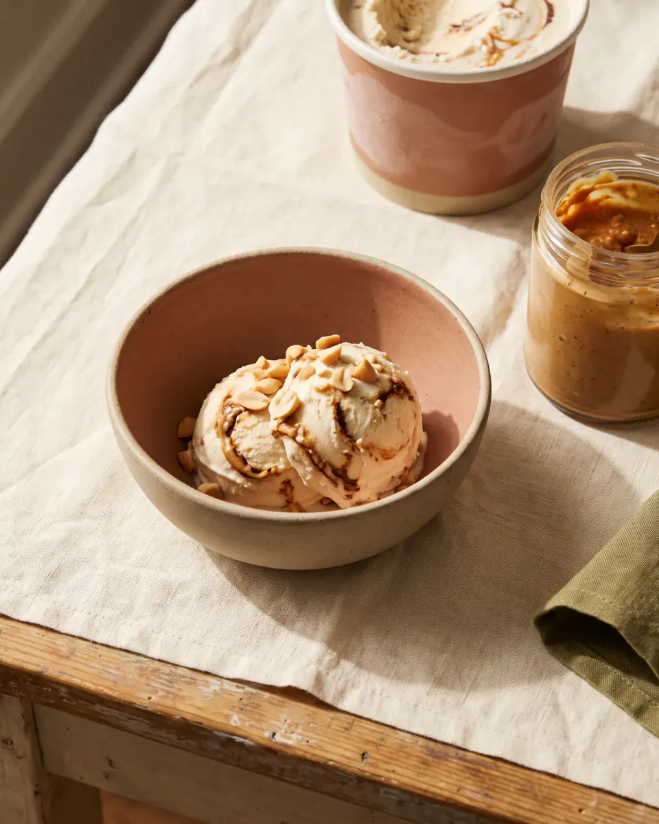 Erdnussbutter-Eis – das fertige Gericht