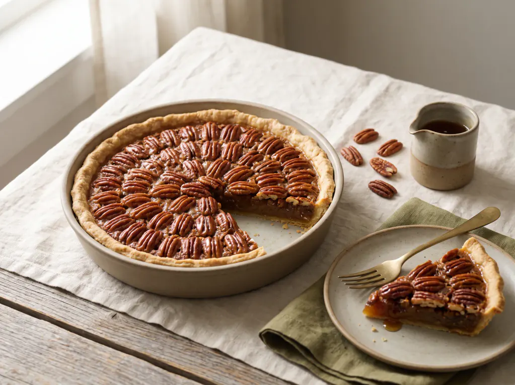 Pecan Pie mit Ahornsirup – das fertige Gericht