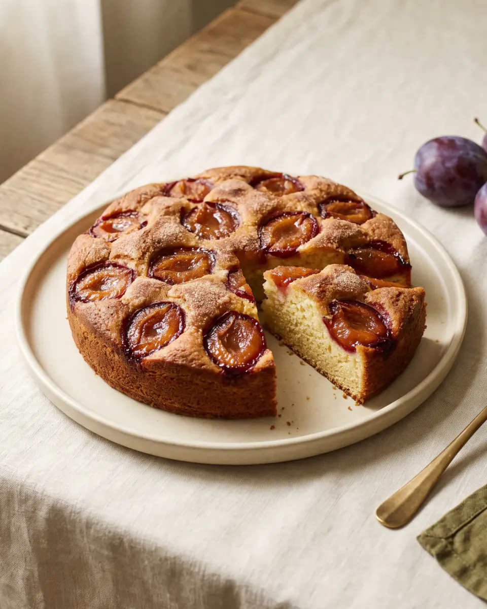 Zwetschgenkuchen mit Rührteig – das fertige Gericht