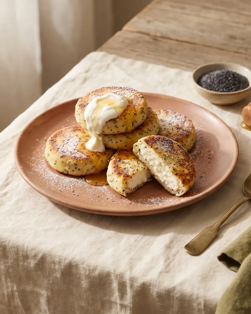 Poppy Seed Syrnyky — the finished dish