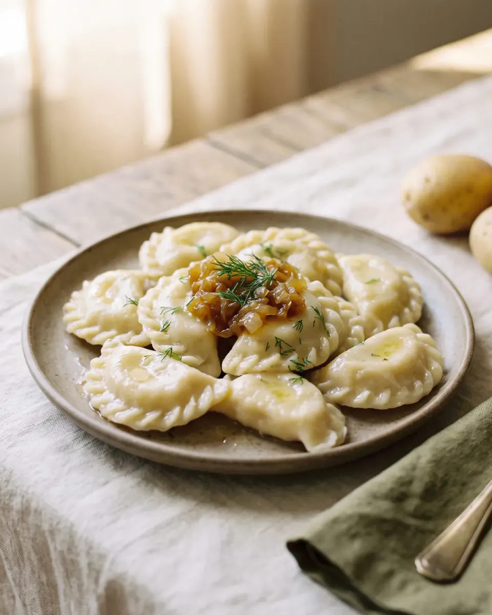 Varenyky de batata (pierogi vegano) — o prato pronto