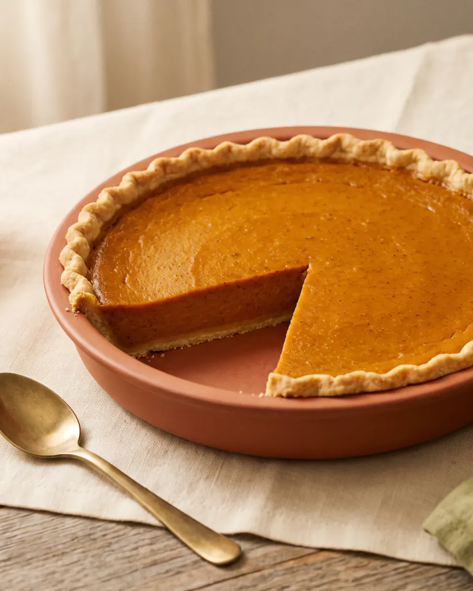 Pay de calabaza (pumpkin pie) — el plato terminado