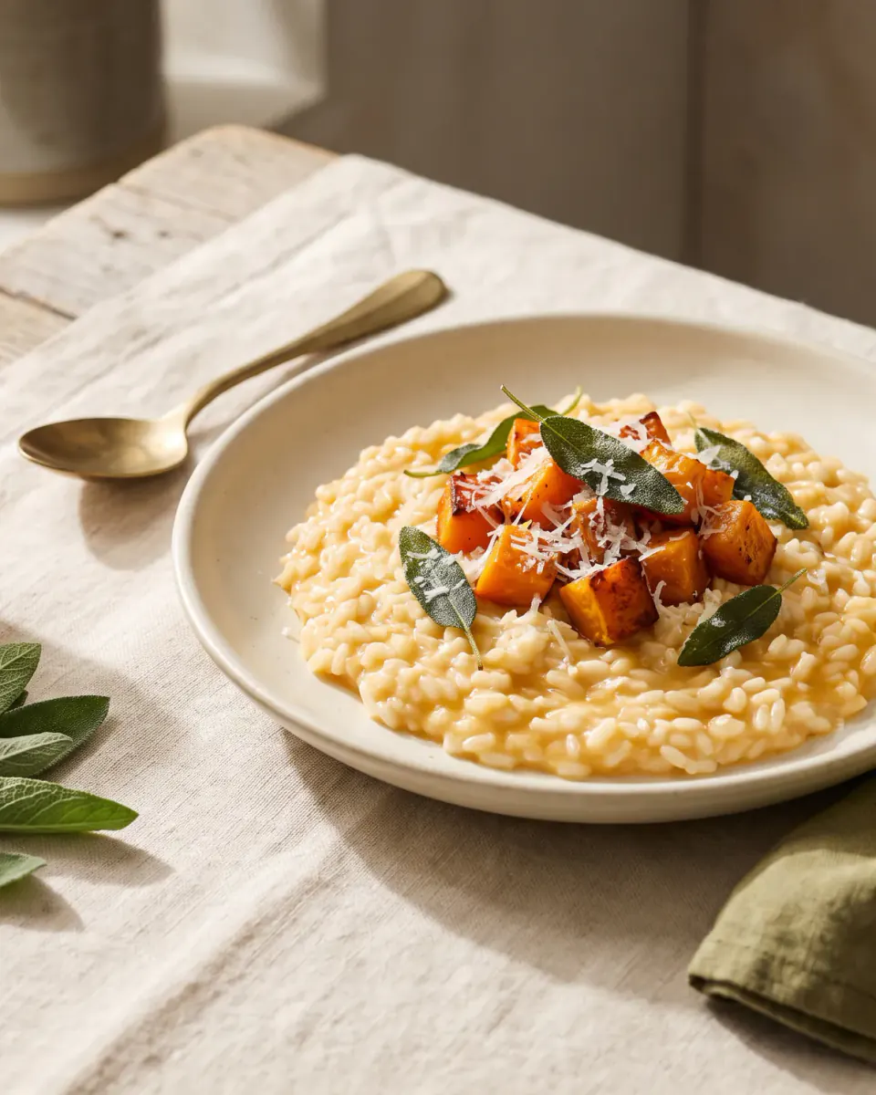 Pumpkin Risotto — the finished dish