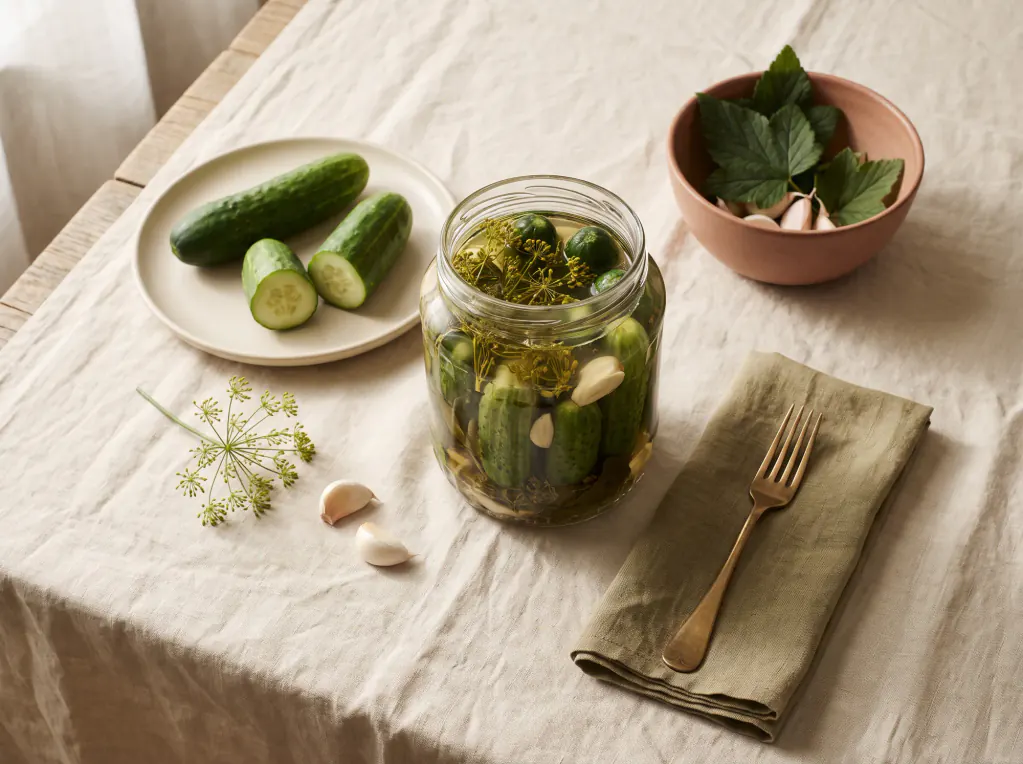 Quick Salted Cucumbers — the finished dish