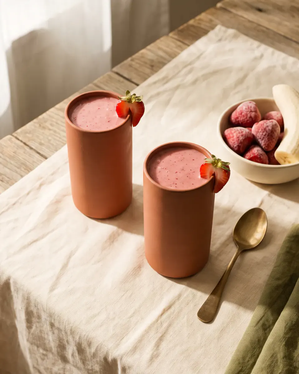 Strawberry Banana Smoothie — the finished dish