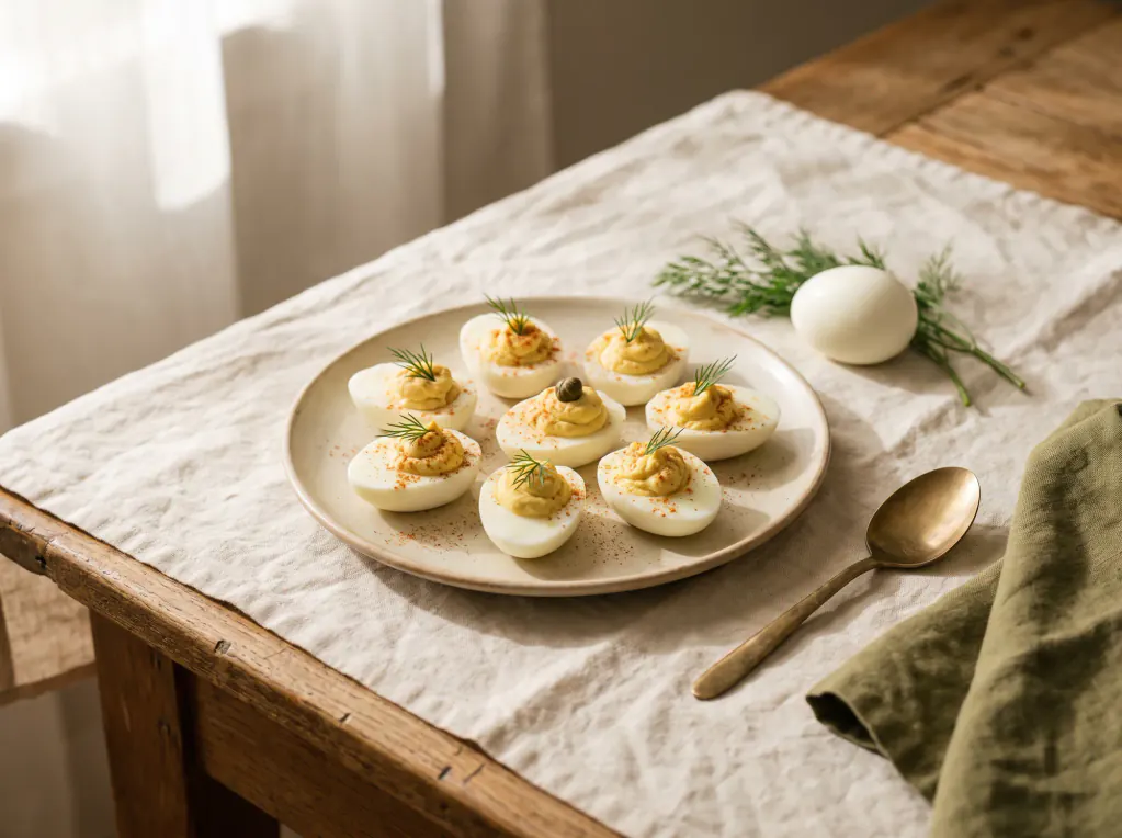 Stuffed Eggs — the finished dish