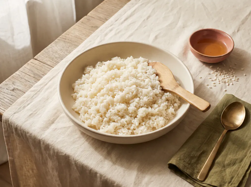Arroz para sushi — el plato terminado