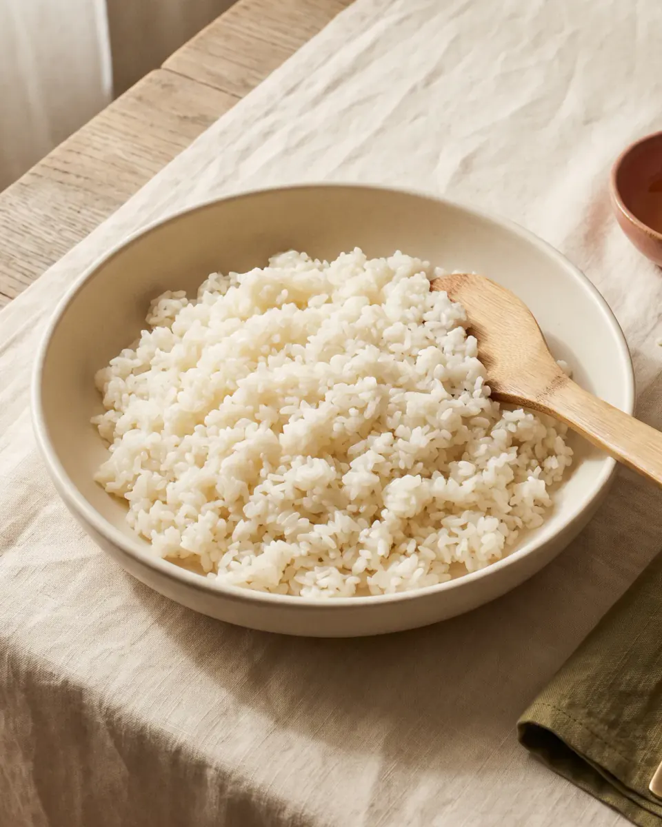 Arroz para sushi — o prato pronto