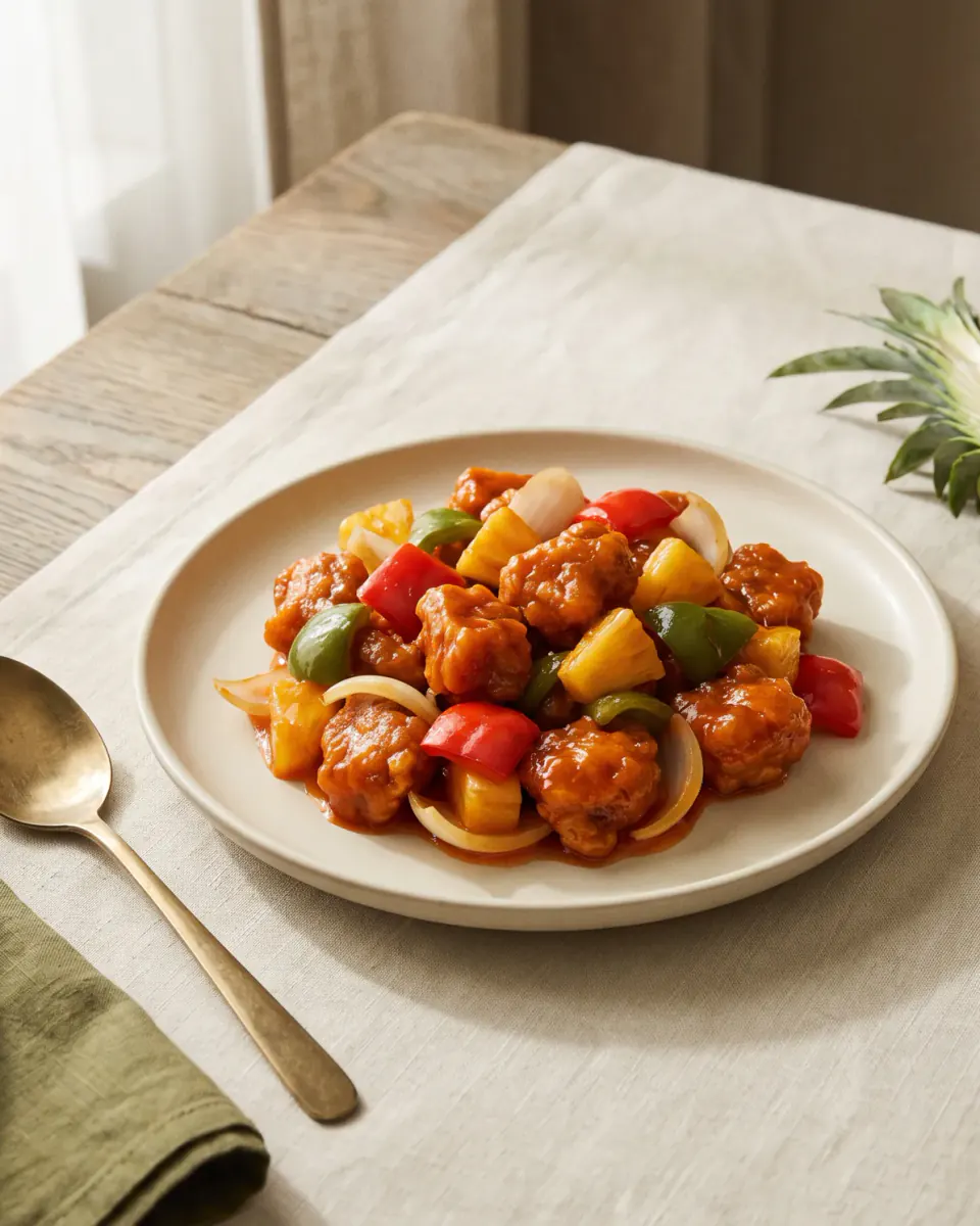 Sweet and Sour Pork — the finished dish