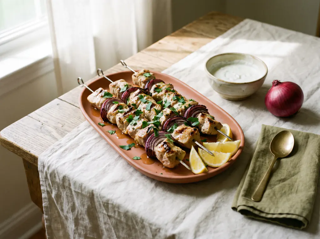 Putenspieße – das fertige Gericht