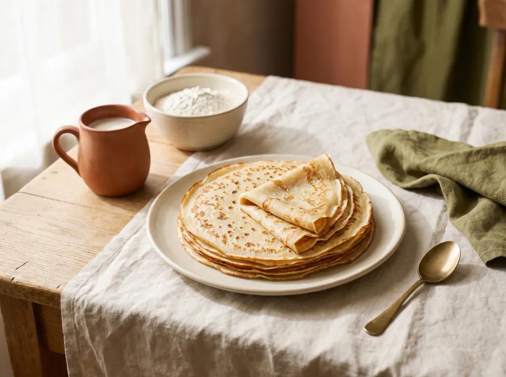 Vegan Crepes — the finished dish