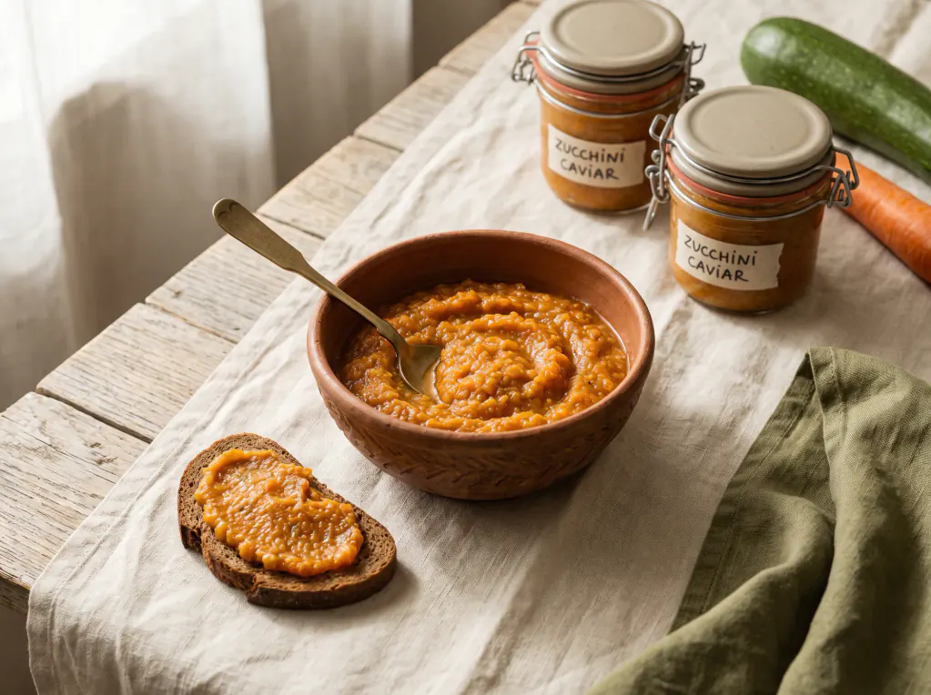 Zucchini Caviar — the finished dish